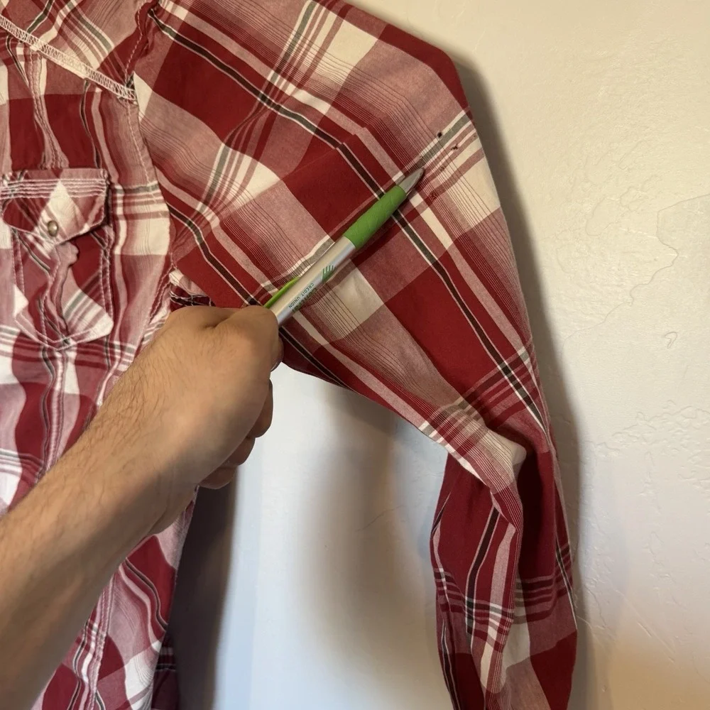 BKE Buckle Pearl SnapShirt Men's Sz M Standard Fit Long Sleeve Multi Color Plaid - Picture 4 of 9